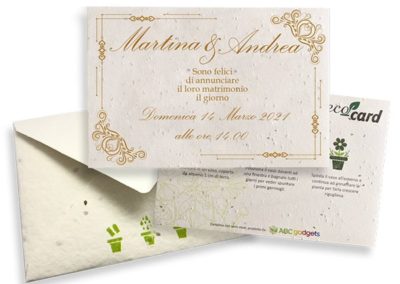 Ecocard per invito al matrimonio