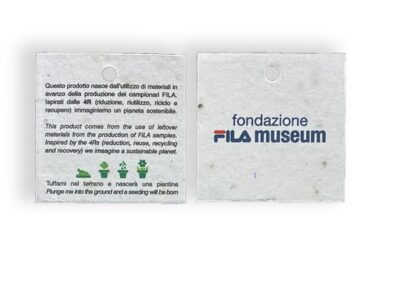 cartellino vestiti ecologico ecocard fila museum