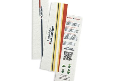 segnalibri carta riciclata piantabile ecocard fondazione fila