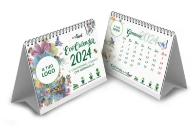 Calendario ecologico piantabile personalizzabile con il tuo logo